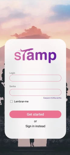 Tela de entrada do Stamp